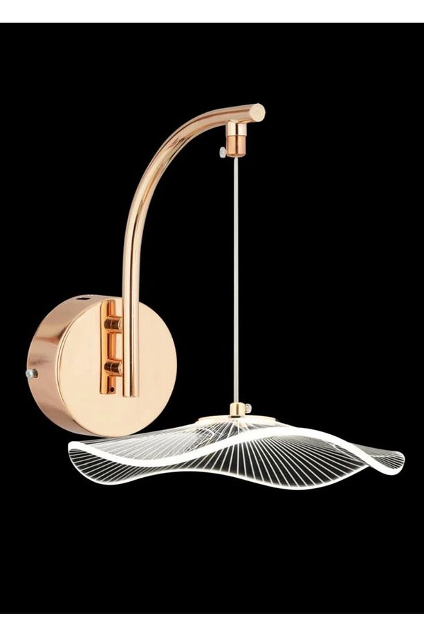 Modern Tasarım Jellyfish Ledli Aplik Gold Sarı Duvar Apliği Şık Görsellik Katar - 4