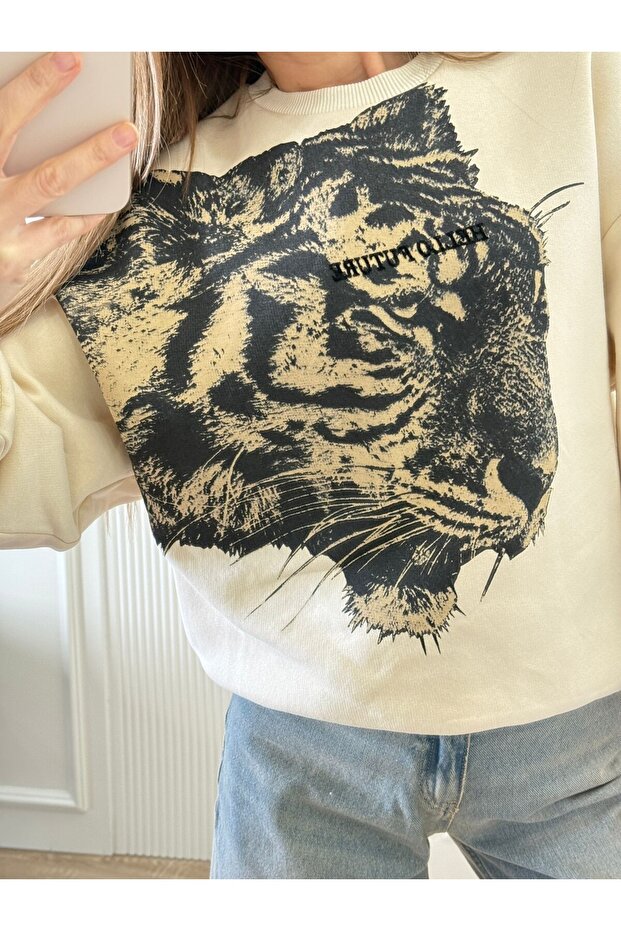 3 iplik Şardonlu Swetshirt - 5