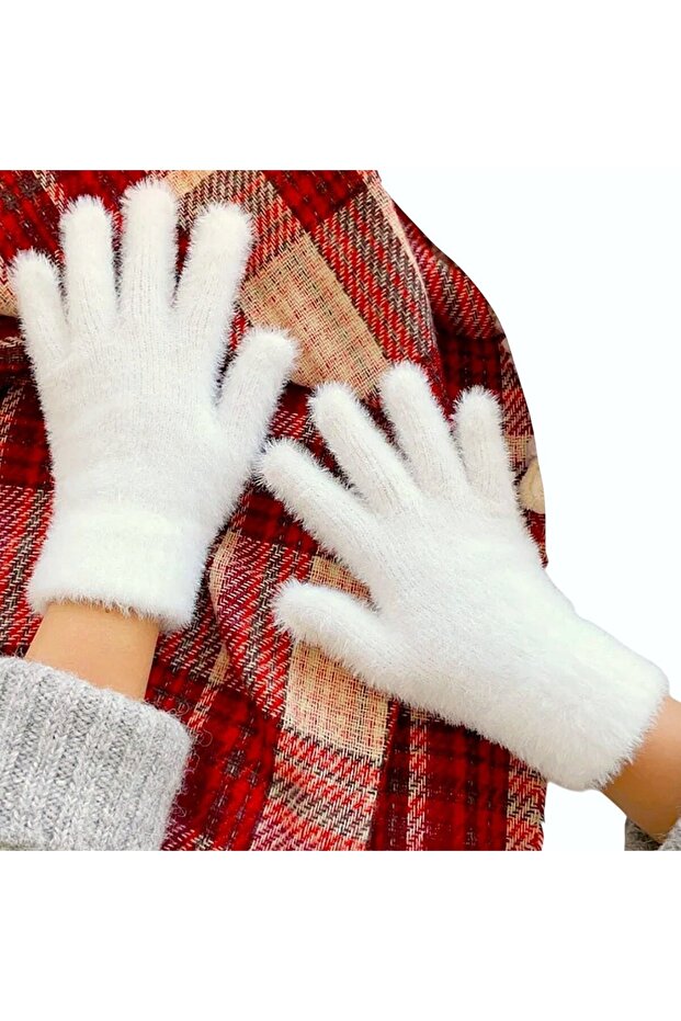 Women's Winter Soft Textured Plush Comfortable Gloves Winter Soft Gloves
