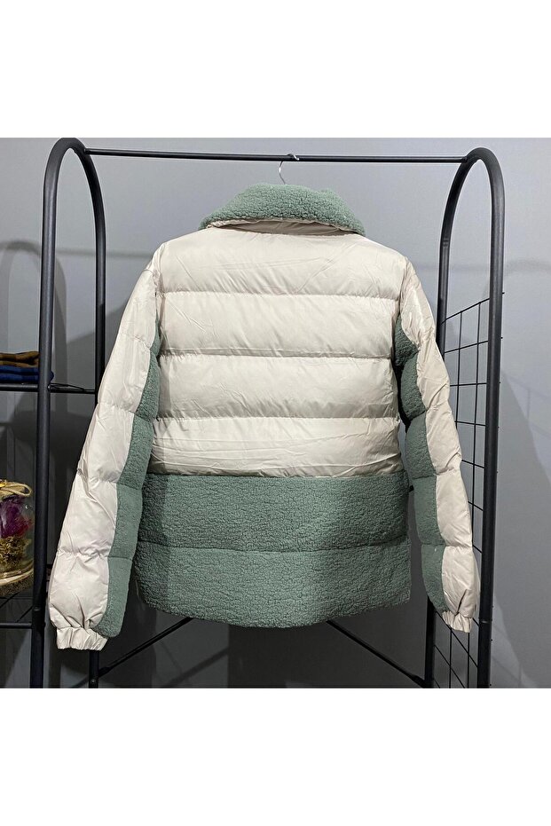 Şişme Yünlü Mont - 3