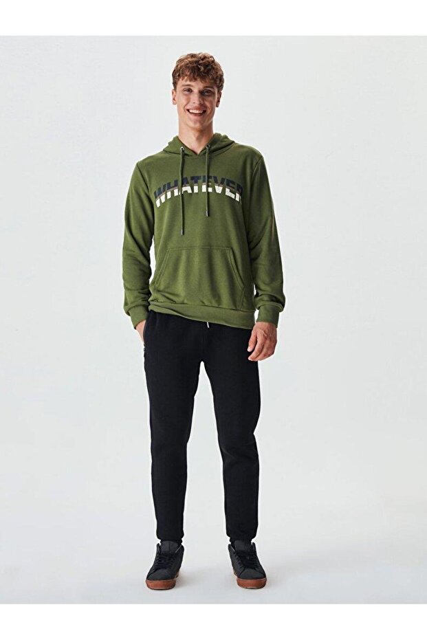 MAFOMA Slogan Baskılı Siyah Sweatshırt - 2