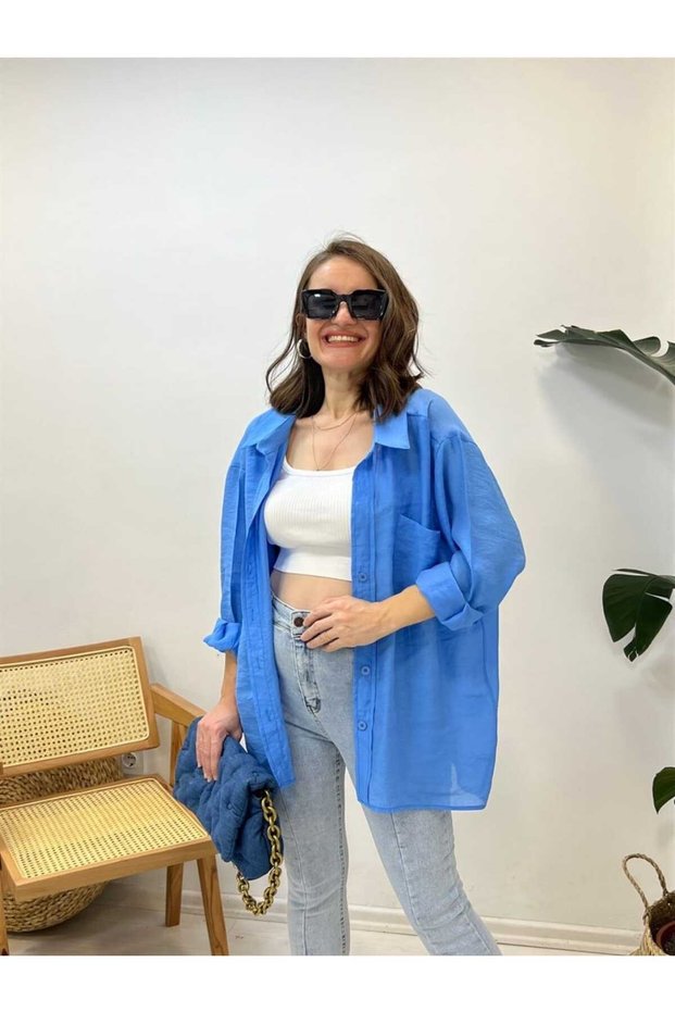 Kadın Bambu Oversize Gömlek