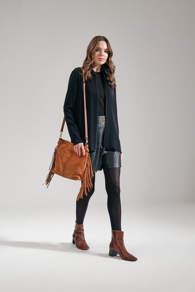 Fermuar Detaylı Ceket - 4