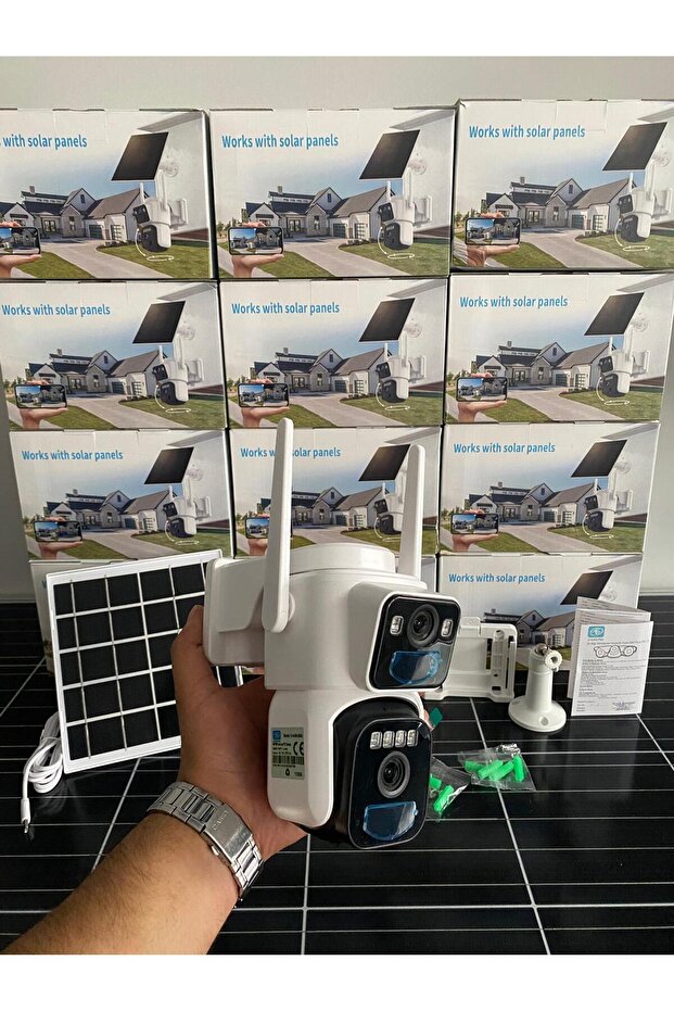 O-KAM 3034 WİFİ CAMERA SOLAR 2 LENS GRİ