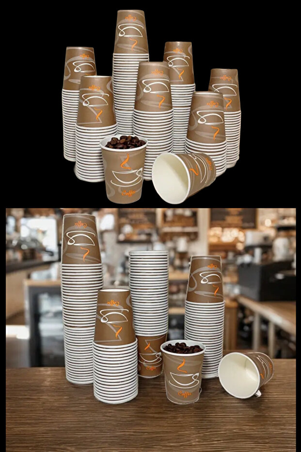 Cardboard Tea - Coffee Cups 500 Pieces Standard Size