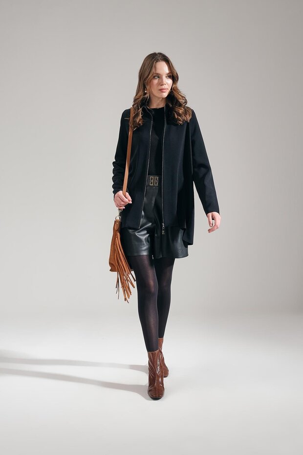 Fermuar Detaylı Ceket - 1