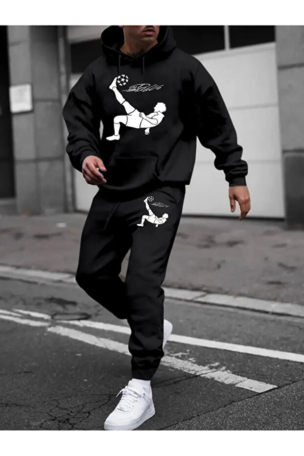 Double Kick Printed Unisex Oversize Tracksuit Set