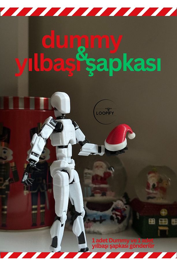 Lucky 13 Oynar Eklemli Robot Figür Oyuncak 14 Cm  Dummy Yılbaşı Seti-3 - 3