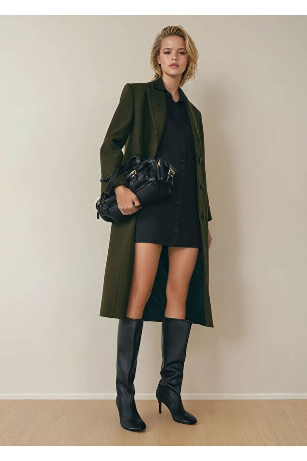 Gömlek Yaka Mini Elbise - 2