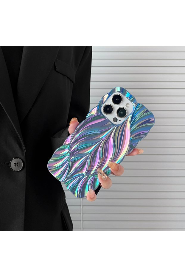 Luxury Silicone Phone Case for Apple iPhone 14 Plus Case Leaf Motif Glossy Silicone