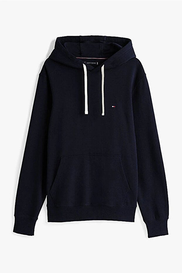 Férfi sötétkék Essential frottír pulóver - 4