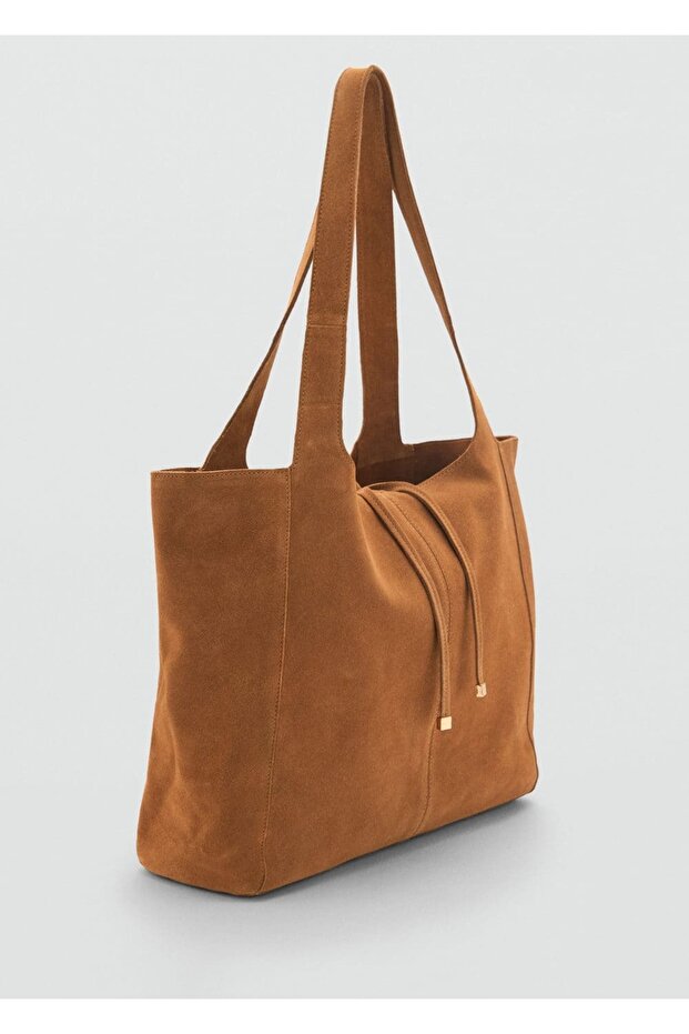 Süet Shopper Çanta - 1