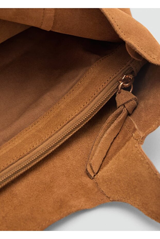 Süet Shopper Çanta - 5