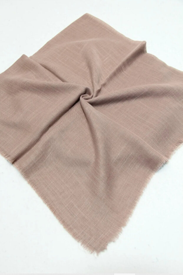 Women's Hijab Flared Scarf Plain Flared Cheesecloth Milk Coffee Color