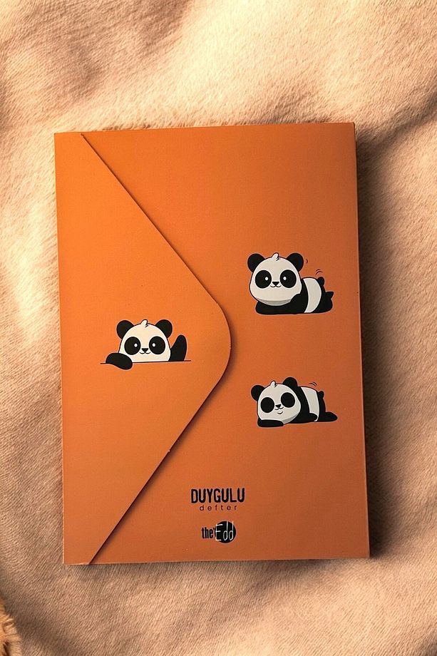 Pandalı Konsept Defter Çizgisiz 120 Yaprak Not Defteri Günlük Notebook Okul Arkadaşa Hediye - 5