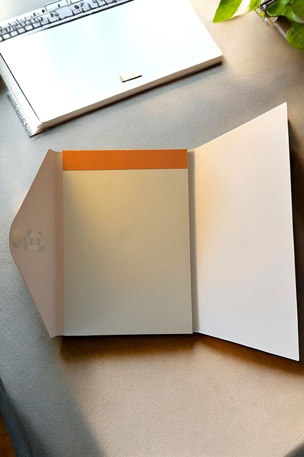 Pandalı Konsept Defter Çizgisiz 120 Yaprak Not Defteri Günlük Notebook Okul Arkadaşa Hediye - 4