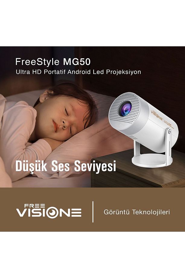 E Mg50 4k | Netflix ,youtube Ve Playstore Destekli Taşınabilir Android Projeksiyon - 8