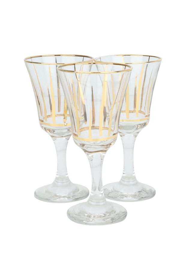 Al Saif Gallery Glass Cups Set, 3 Pieces, 250 Ml - Clear