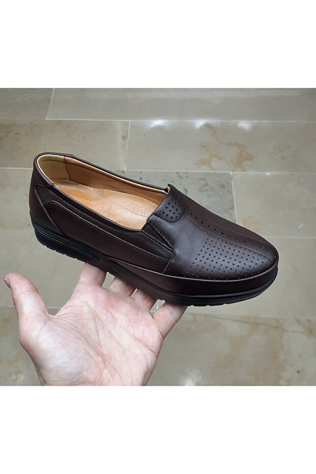 Women's Genuine Leather Orthopedic Wide Comfortable Mom Shoes
