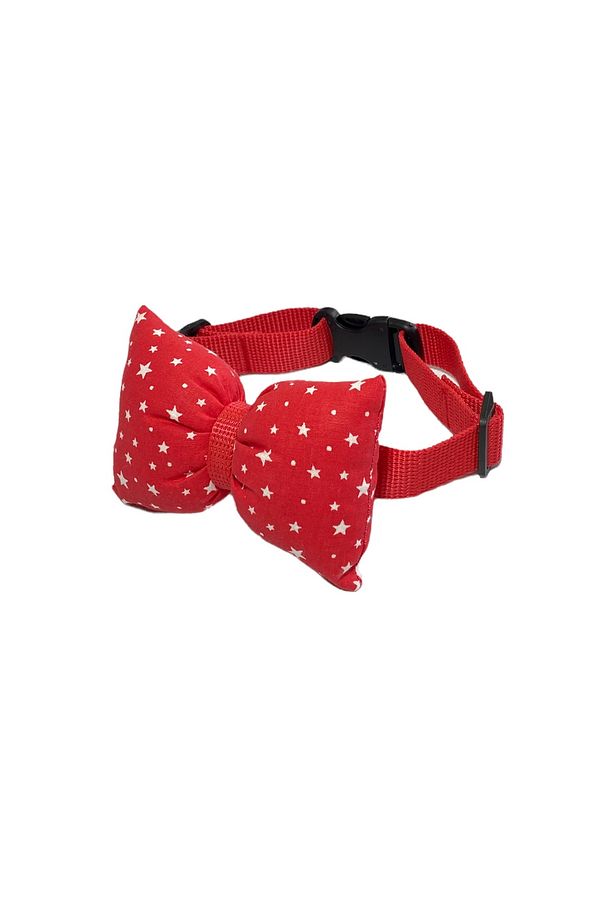 Ayarlanabilir Kedi Köpek Papyonu Red Stars - 2