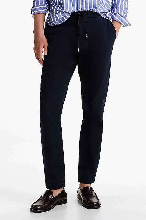 Pamuklu Regular Fit Lastikli Bel Daralan Paça Pantolon Erkek PANTOLON MW0MW37719 DW5 - 3