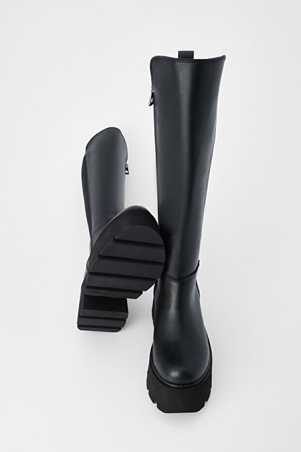 Női vastag éktalpú napi csizma Ferlas fekete - 7