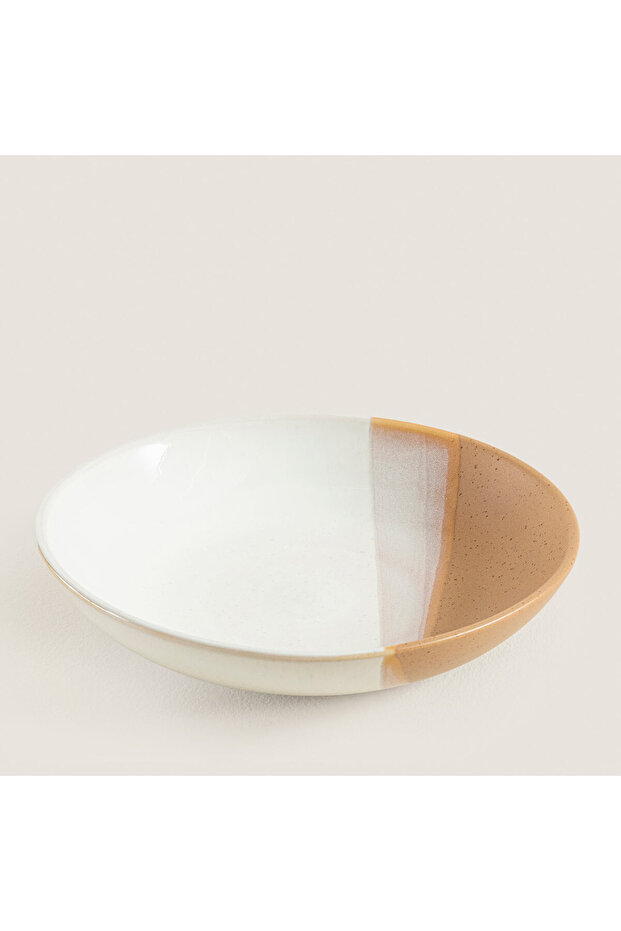 Naturally Çukur Tabak 21 Cm Bej - 1