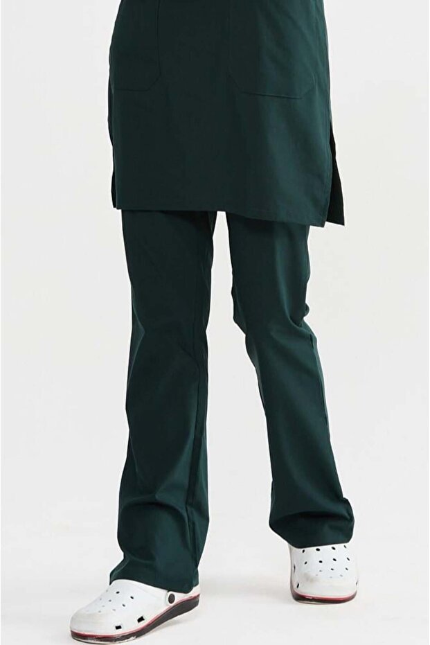 Ultralycra Modest - Lycra Doctor Nurse Hijab Single Bottom Forma, Dark Green