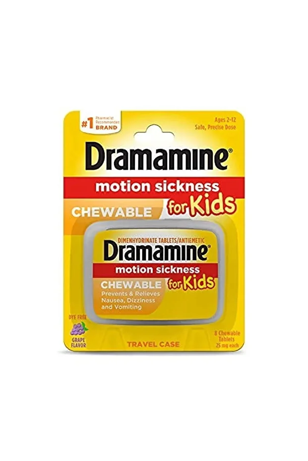 Dımenhydrınate Tablet Antıemetıc Motion Sickness Chewable For Kids 8 Adet 25 mg - 1