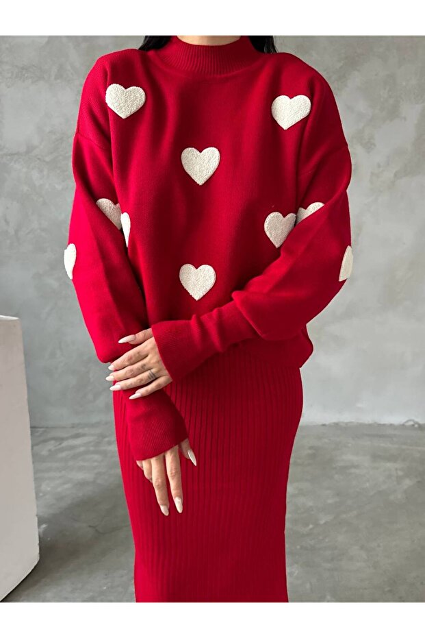 Set rochie pulover inimă - 1