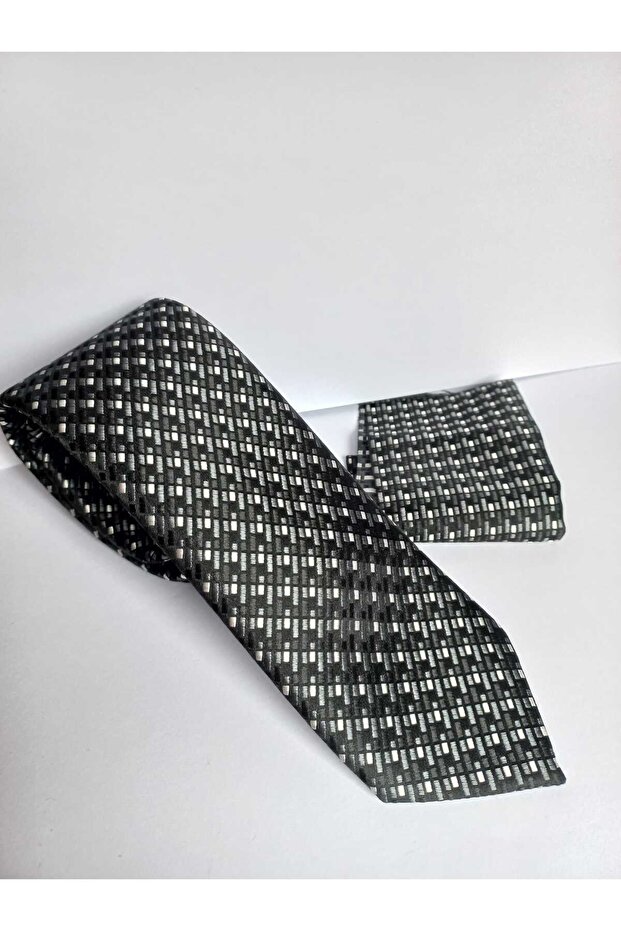 7 cm Claret Red Patterned Tie Wipes Set