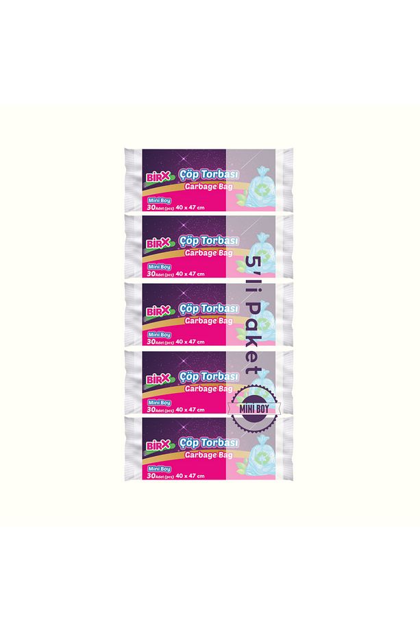 Mini Boy Çöp Poşeti 40x47 30'lu 5 Rulo Çöp Torbası 150 Adet (KÜÇÜK BOY) - 1