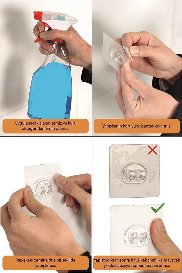 Delmeye Son Yapışkanlı Tuvalet Kağıtlığı Wc Kağıtlık Tutucu Siyah S-120 - 6