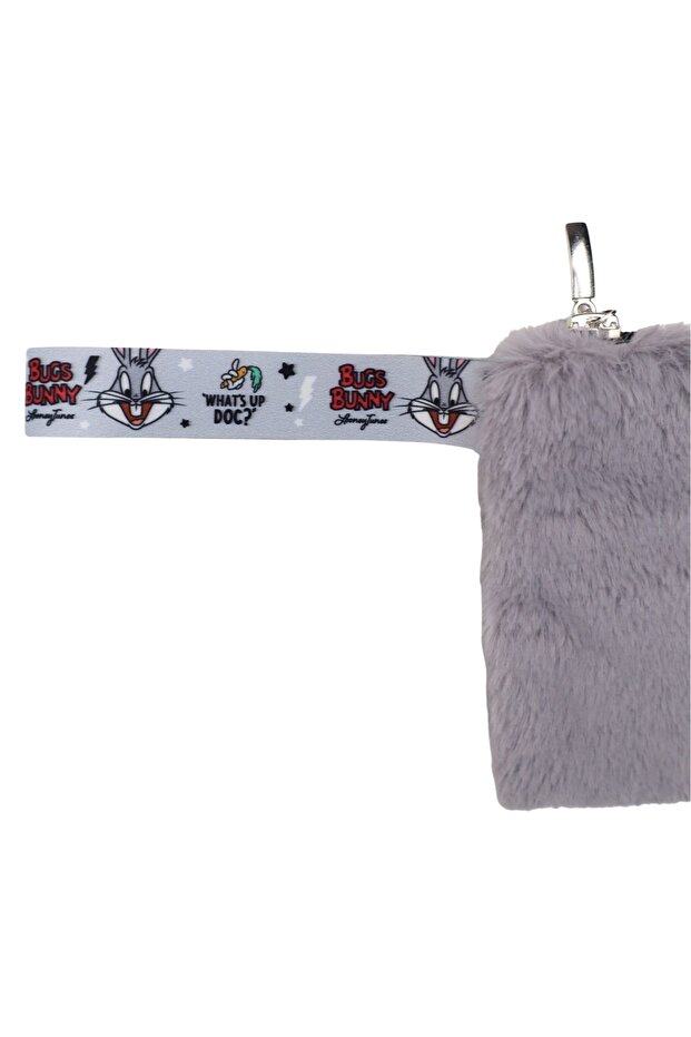 Wiggle Bugs Bunny Yumuşak Peluş Tüylü Tek Bölmeli Fermuarlı El Askılı Çocuk Kalem Kutusu - 3