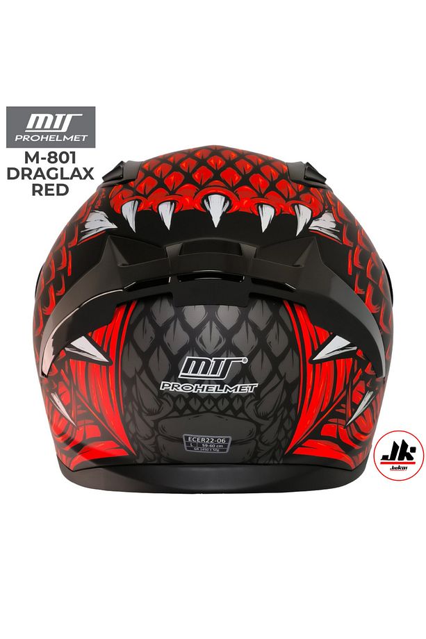 MTS MOTORCU KASKI FULFACE KAPALI KASK GÜNEŞ VİZÖRLÜ C ONAYLI DRAGLAX RED - 3