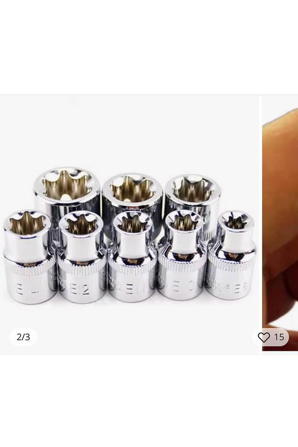 1/2''- 3/8''-1/4'' Torx Lokma Anahtar Seti 14 Parça - 2