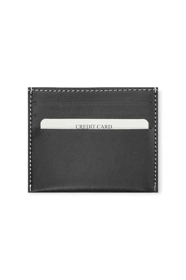 Berlin - Vegan Leather Ultra Slim Card Holder, Minimalist Credit Card Case, Slim Card Protector, Front