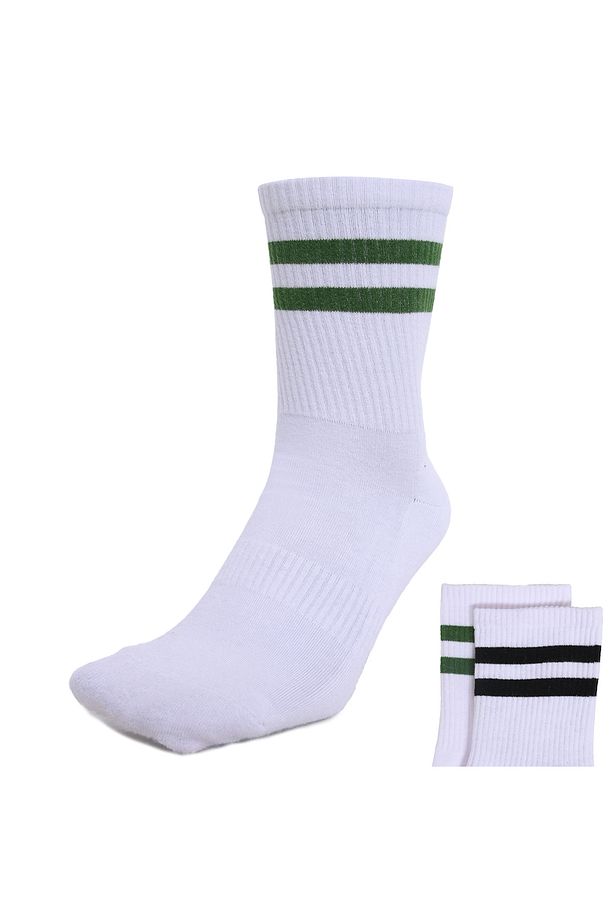 Rayas Unisex Çok Renkli Günlük Stil 2'li Çorap 24KA03-YSL/KHVE - 1