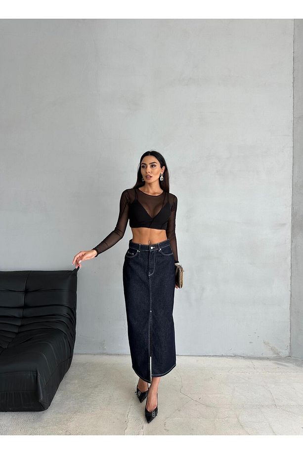 MAXI BOY RİNS JEAN ETEK - 1