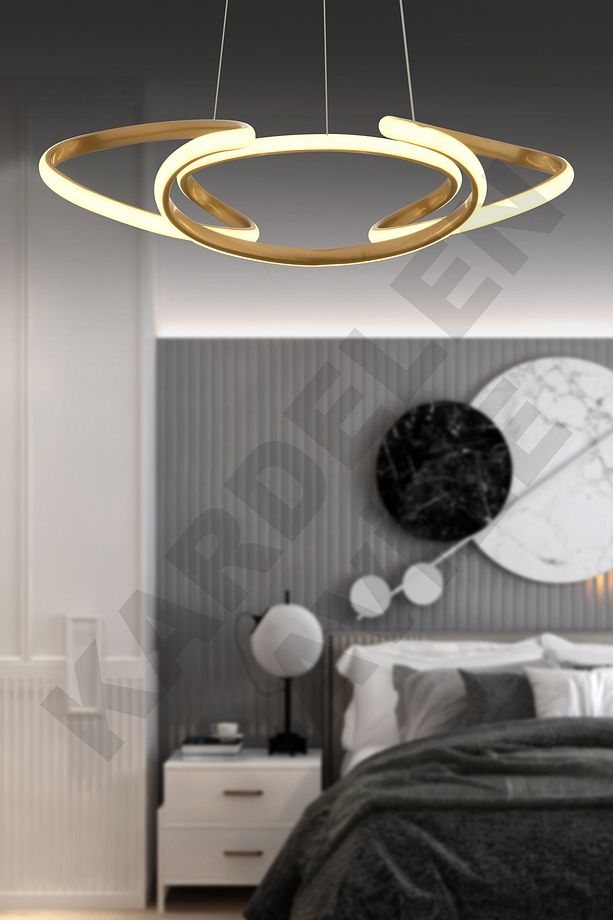 Sonsuz 3 Renkli Eskitme Derin Sarkıt Modern Ledli Avize - 3
