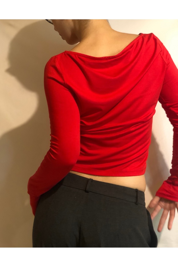 Kayık Yaka Bluz - 3