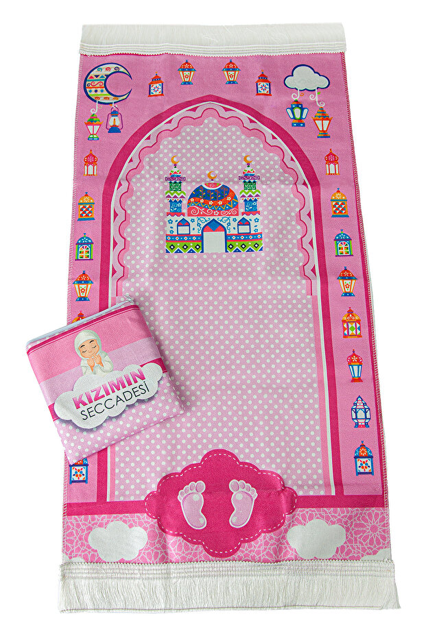 My Daughter's Prayer Mat with Bag Is Pink