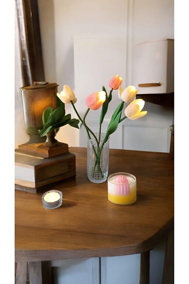 5'li Buket Led Işıklı Lale - 5