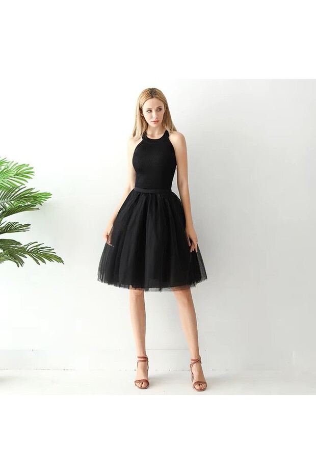 Black Product Length 60cm 3 Layers Skirt Special Occasion Baby Shower Birthday Wedding Wedding Skirt