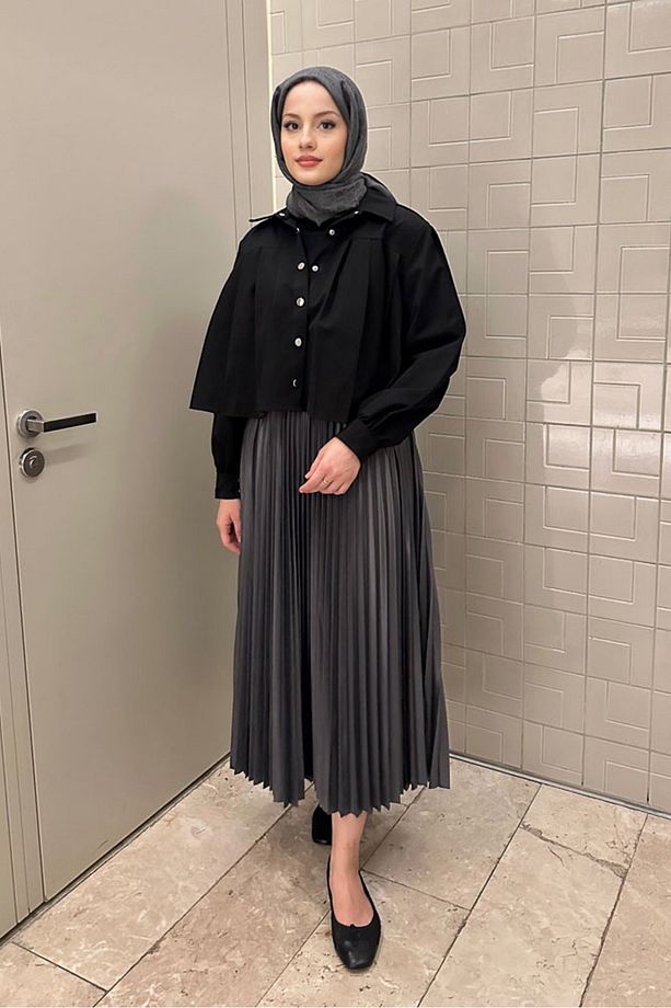 Elisa Piliseli Etek-Antrasit - 4