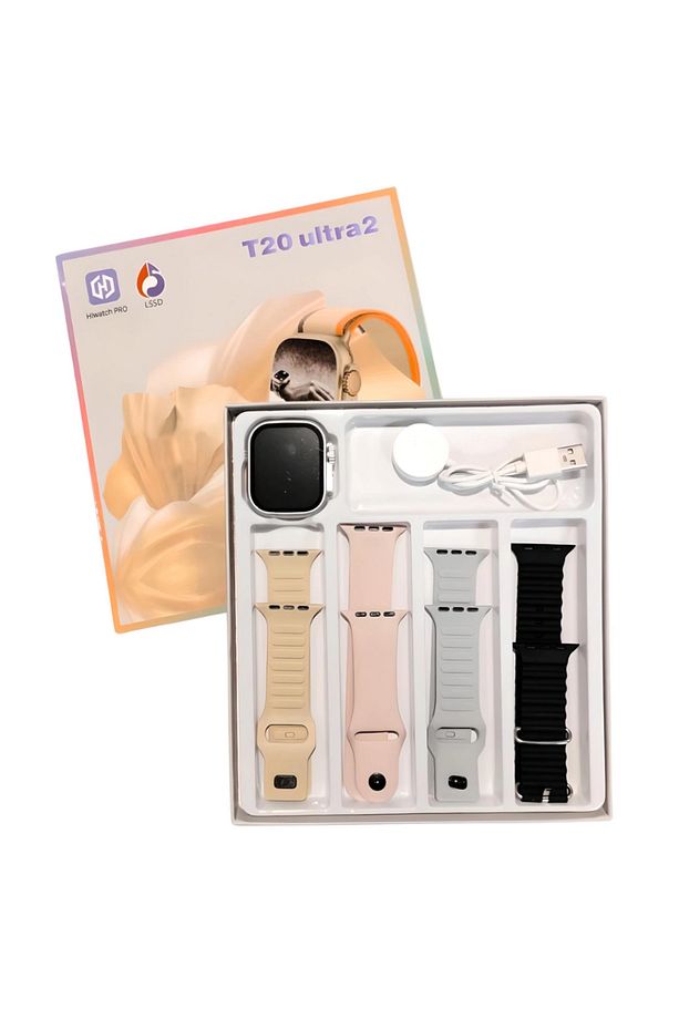 Watch 8 T20 Ultra 49 Mm 2.09 Inç Hesap Makinesi 4 Farklı Menü Ios Android Uyumlu Hediye Kordon - 1
