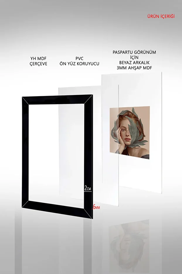 9 Adet 15x15 Mdf Çerçeve Yapıştırabilir-asabilir-masaüstünde Kullanabilirsiniz - Siyah Kare Çerçeve - 6
