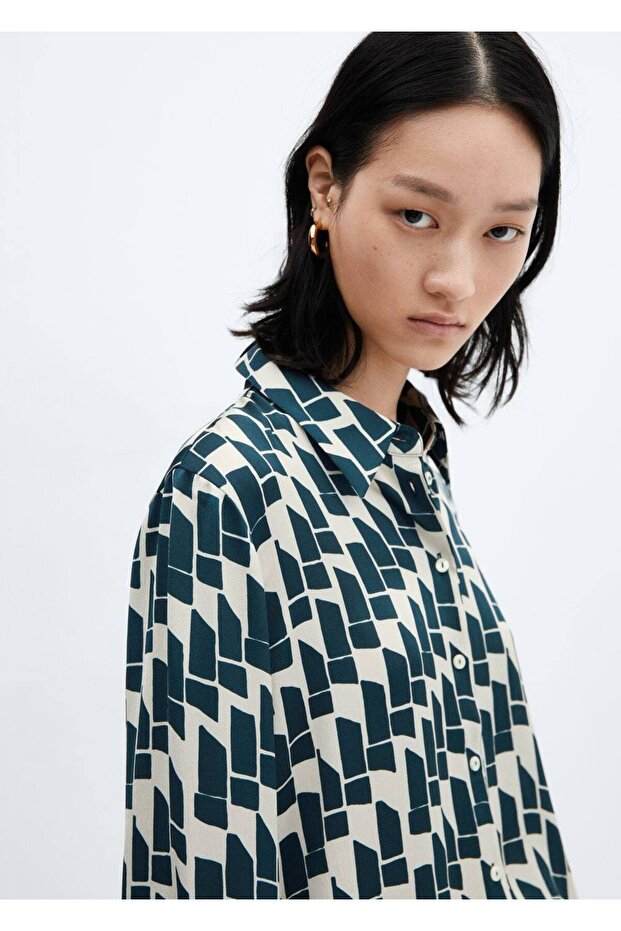 Saten dökümlü gömlek - 7