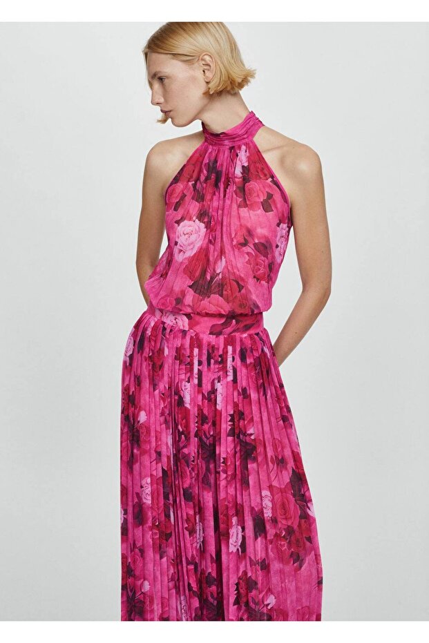 Pilili çiçekli pantolon - 7