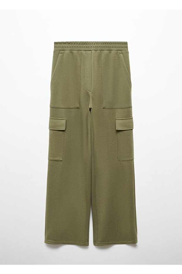 Beli elastik kargo pantolon - 3